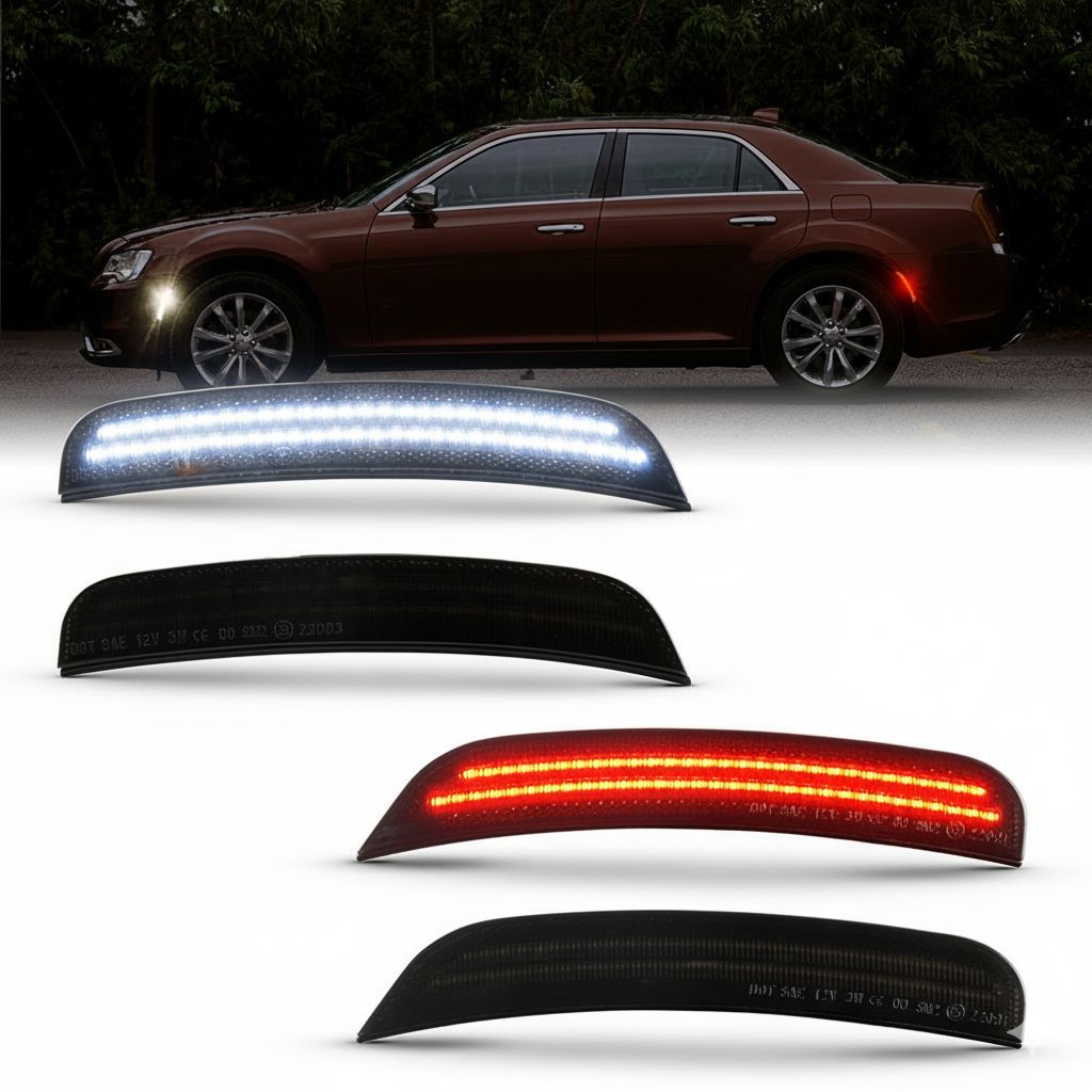 LED-sidomarkeringar för främre stötfångare (CHRYSLER 300 15–23) - 4