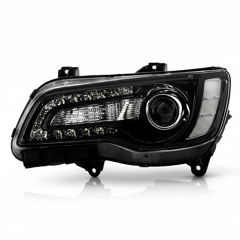 Vänster halogenstrålkastare med LED-varselljus (CHRYSLER 300 15–23)