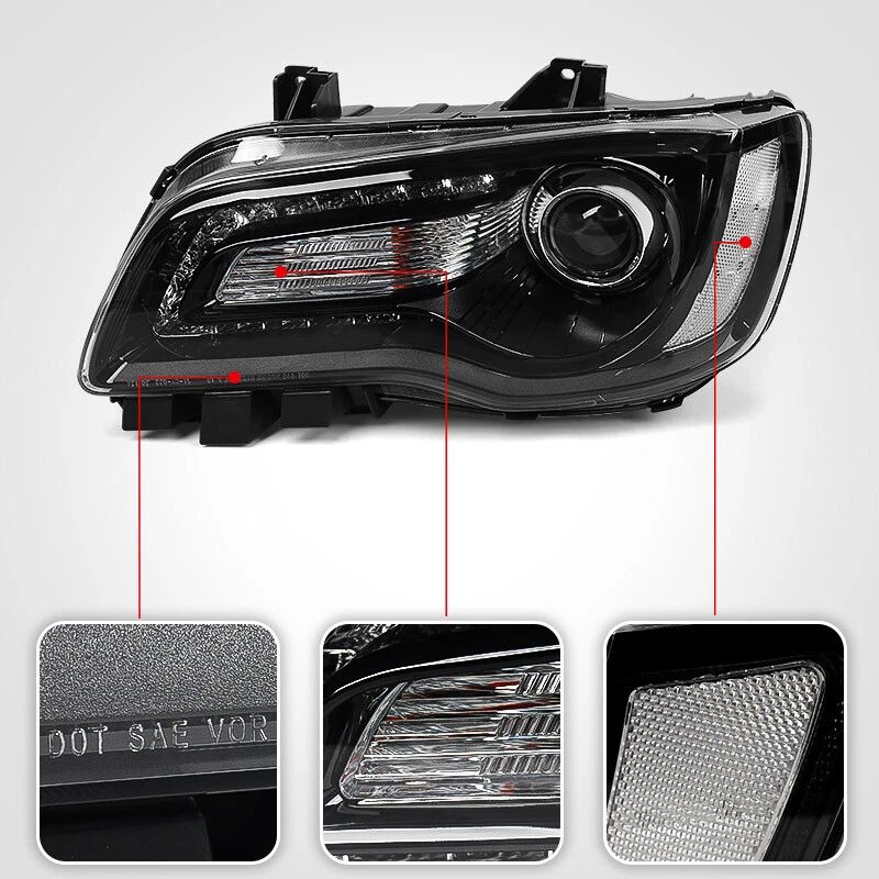 Vänster halogenstrålkastare med LED-varselljus (CHRYSLER 300 15–23) - 3