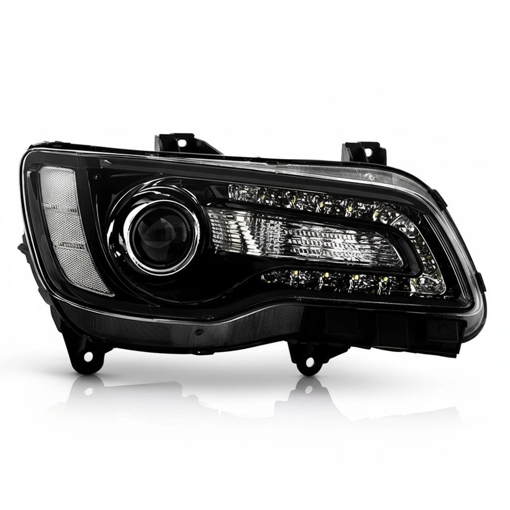 Höger halogenstrålkastare med LED-varselljus (CHRYSLER 300 15–23)