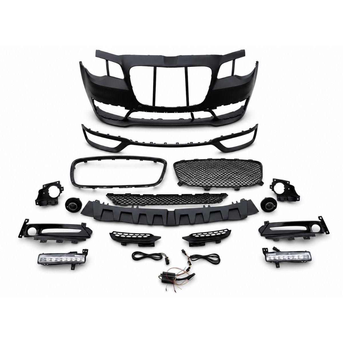 Komplett SRT-inspirerad främre stötfångare med dimljus och DRL (CHRYSLER 300 12–23) - 2