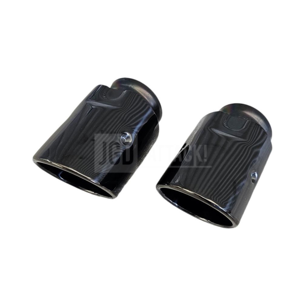 Svarta runda ändrör – sats (CHRYSLER 300 15–23) - 2