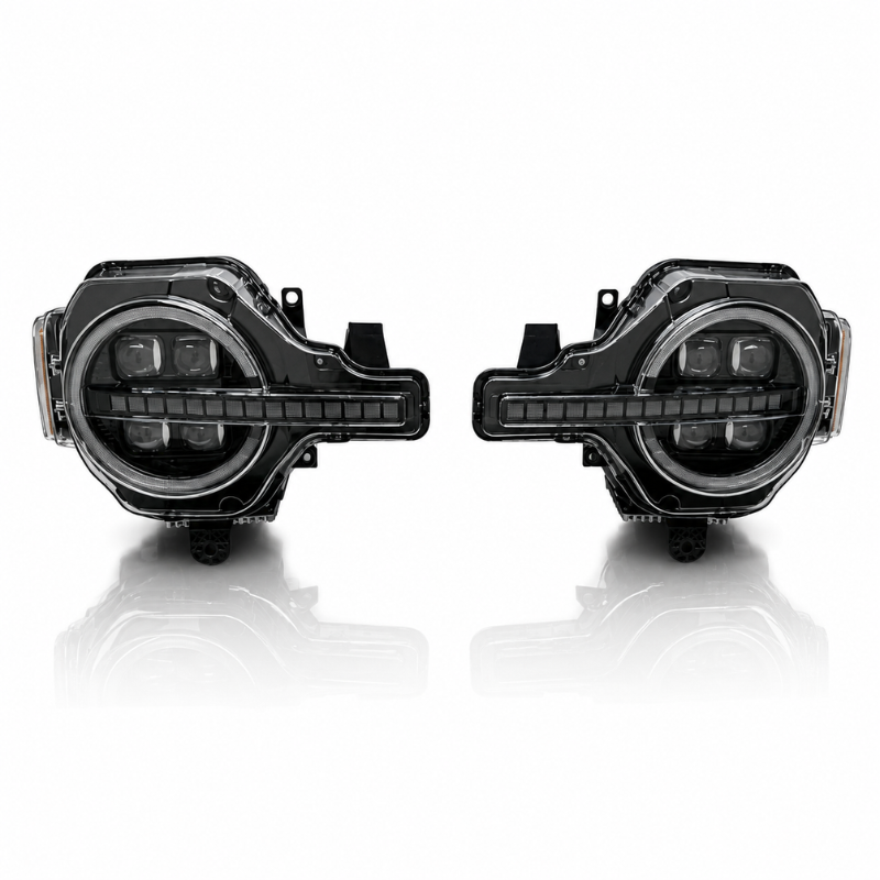Full-LED strålkastare med 4 projektorer – NIGHTSTRIKE Black Edition (FORD BRONCO 2021–2026) - 6