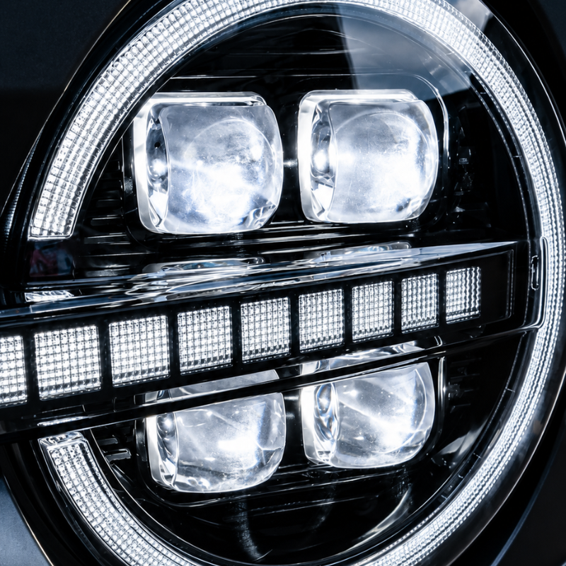 Full-LED strålkastare med 4 projektorer – NIGHTSTRIKE Black Edition (FORD BRONCO 2021–2026) - 5