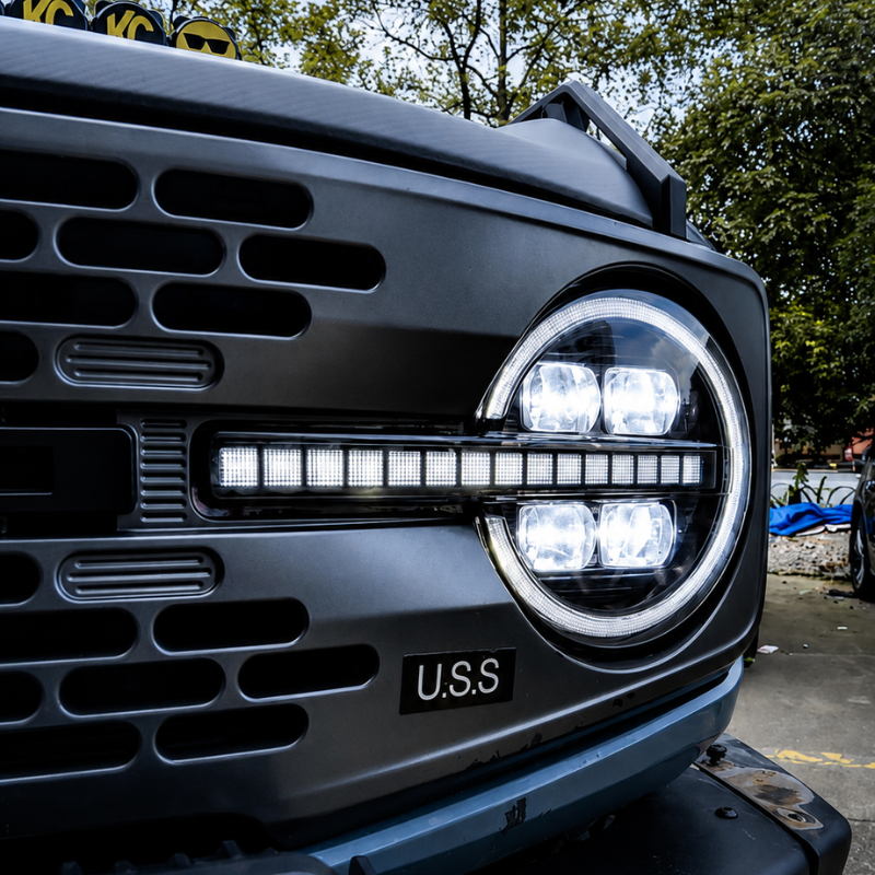 Full-LED strålkastare med 4 projektorer – NIGHTSTRIKE Black Edition (FORD BRONCO 2021–2026) - 4