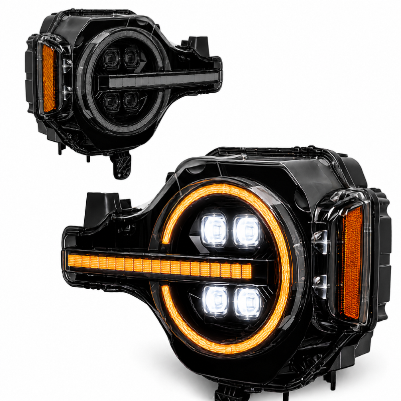 Full-LED strålkastare med 4 projektorer – NIGHTSTRIKE Black Edition (FORD BRONCO 2021–2026) - 3
