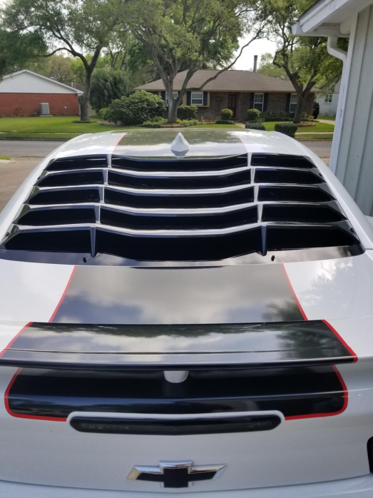 Bakre fönsterluver - Blank svart (CHEVROLET CAMARO 2016-2018 all) - 2
