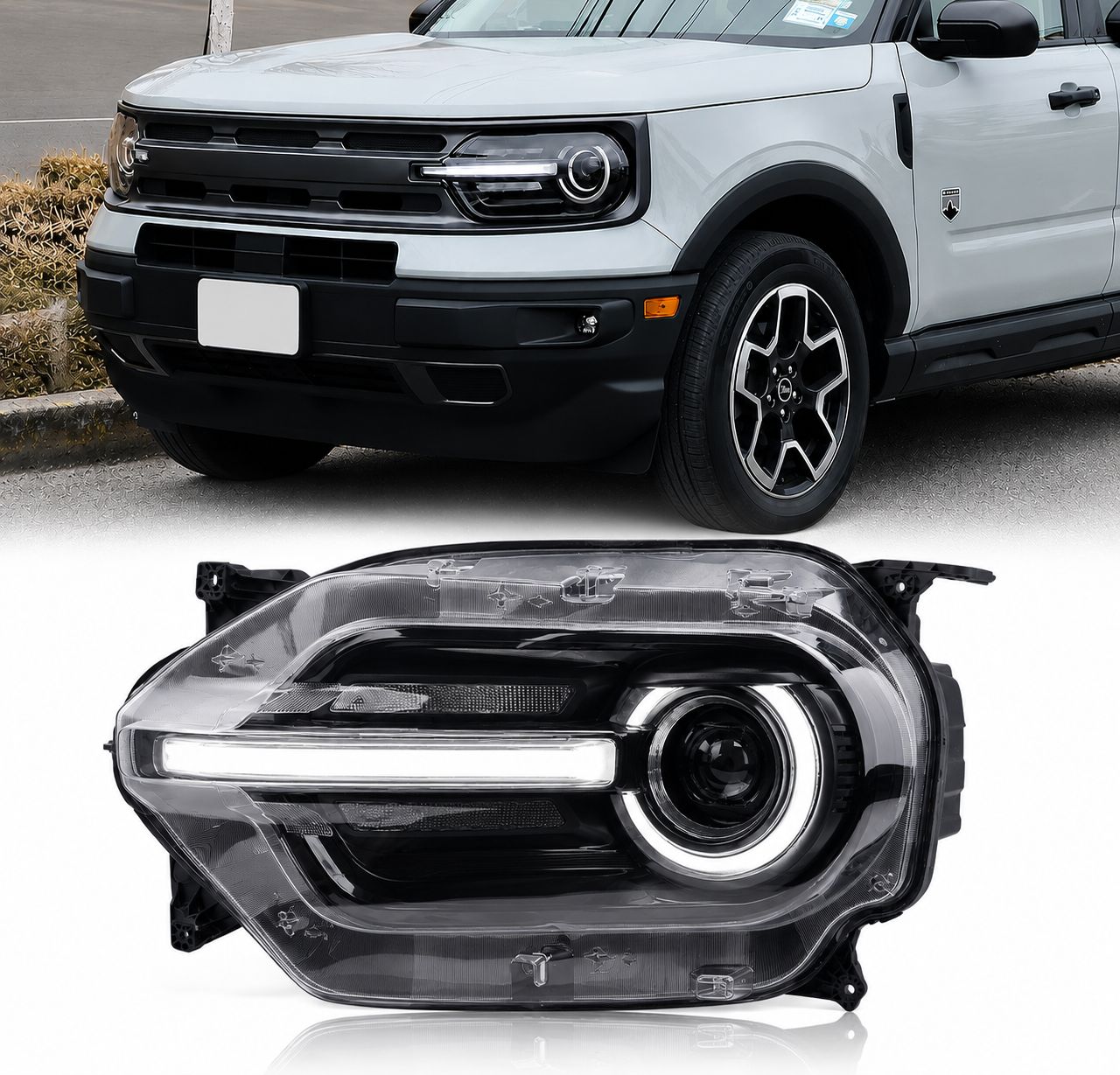 Full-LED strålkastare – Förarsida (FORD BRONCO SPORT 2021–2026 USA)