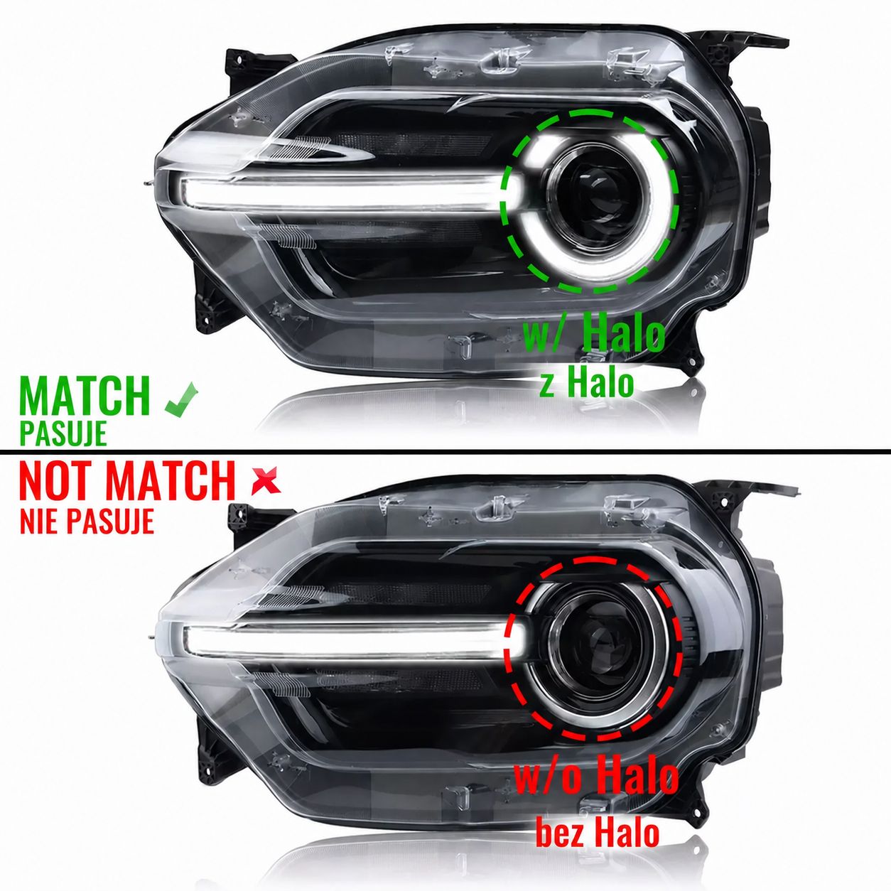 Full-LED strålkastare – Passagerarsida (FORD BRONCO SPORT 2021–2026 USA) - 3
