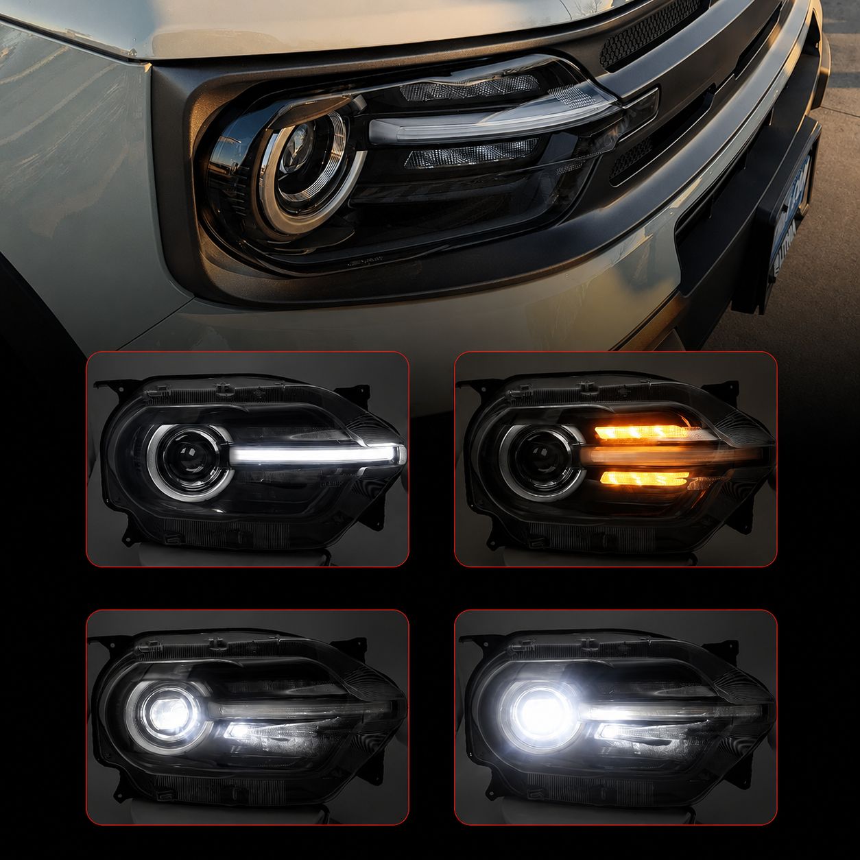 Full-LED strålkastare – Passagerarsida (FORD BRONCO SPORT 2021–2026 USA) - 4