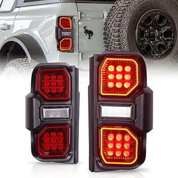 LED-bakljus – NIGHTSTRIKE Black Edition – Orange blinkers (FORD BRONCO 2021–2026)