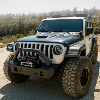 Modulär främre stötfångare – offroad Kansas – D-Rings & frontbåge & dimljus (Wrangler JL 18-26) - 10