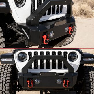 Modulär främre stötfångare – offroad Kansas – D-Rings & frontbåge & dimljus (Wrangler JL 18-26) - 7