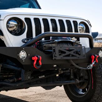 Främre stötfångare – offroad Oklahoma – D-Rings & frontbåge & dimljus (Wrangler JL 18-26) - 6