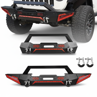 Främre stötfångare – offroad Texas – D-Rings, frontbåge & vinschplatta (Wrangler JL/JT 18-26) - 2