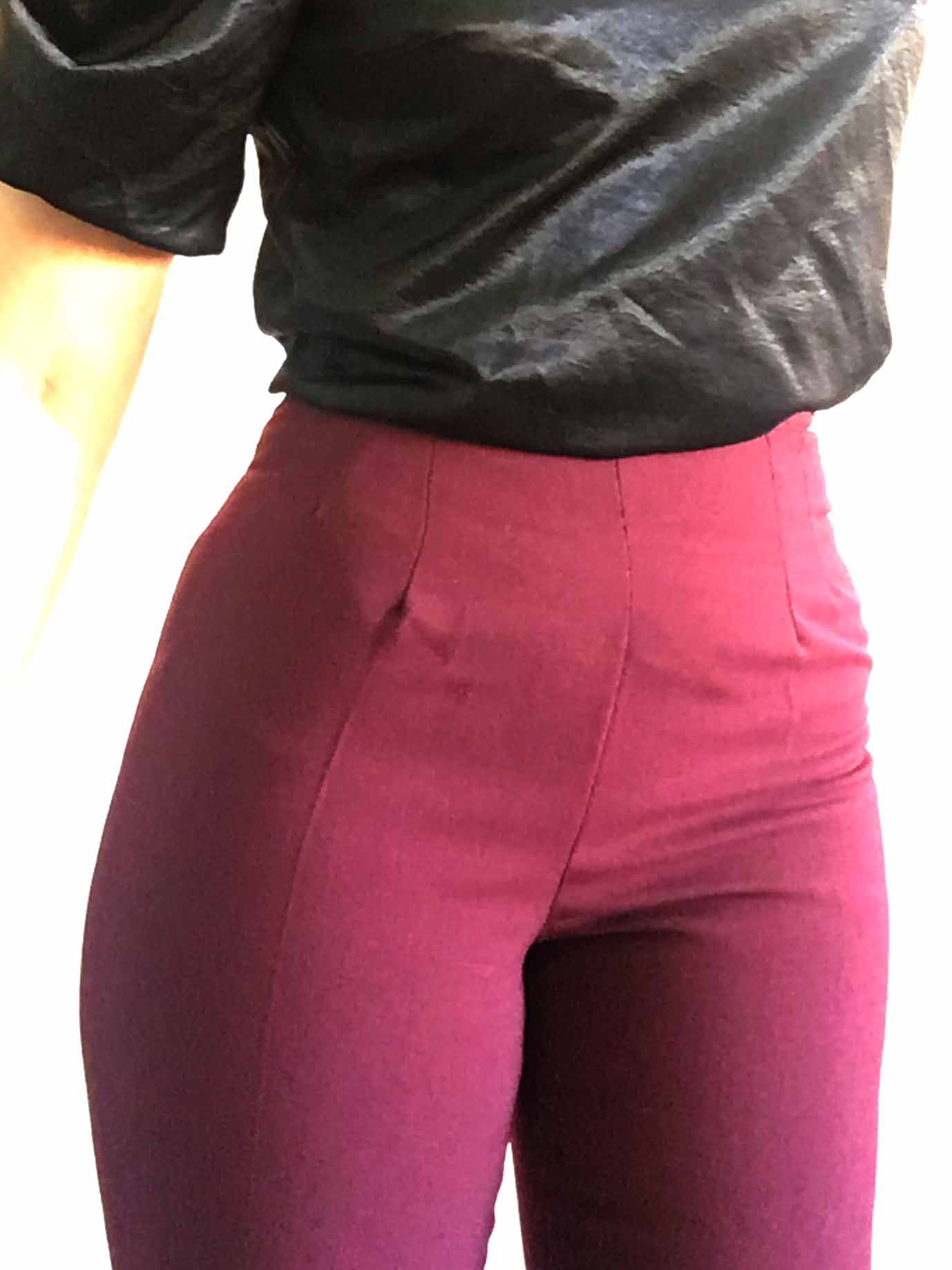 Pants, burgundy - 2