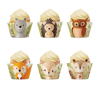 Muffins wrappers - Skogsvänner