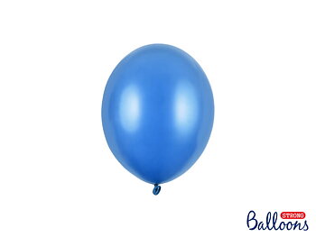 Miniballonger metallic - Blå (100-pack)