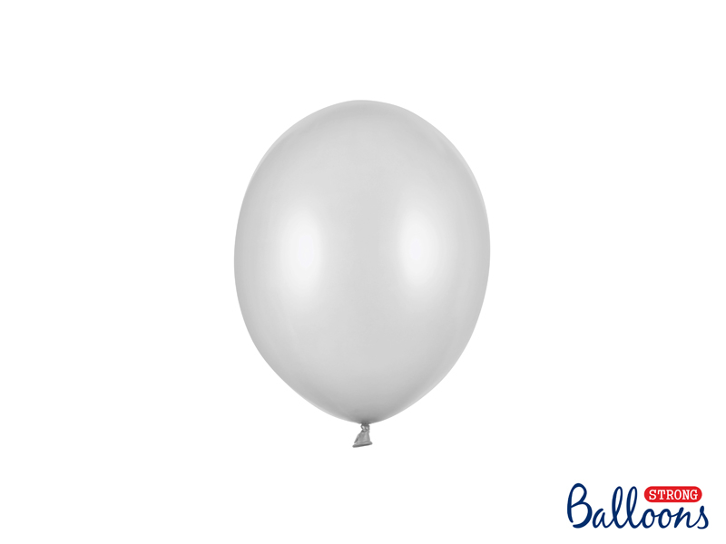 Miniballonger metallic - Silver (100-pack)