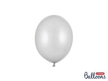 Miniballonger metallic - Silver (100-pack)