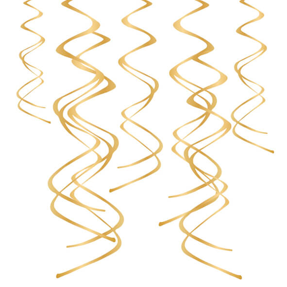 Takdekoration Swirls - Guld