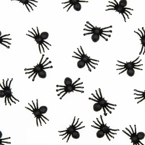 Konfetti spindlar | 10-pack | Svarta