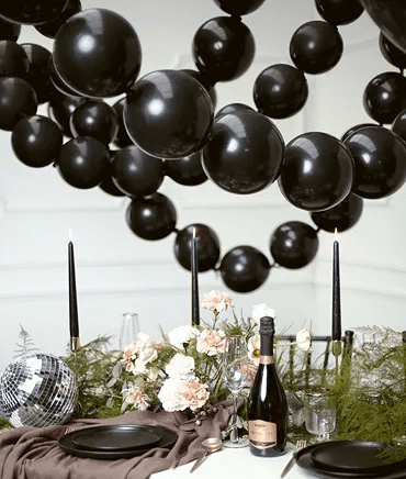 Ballonger med länkning - Svart 20-pack -2