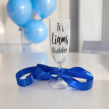 Champagneglas - Valfritt namn - Födelsedag -1