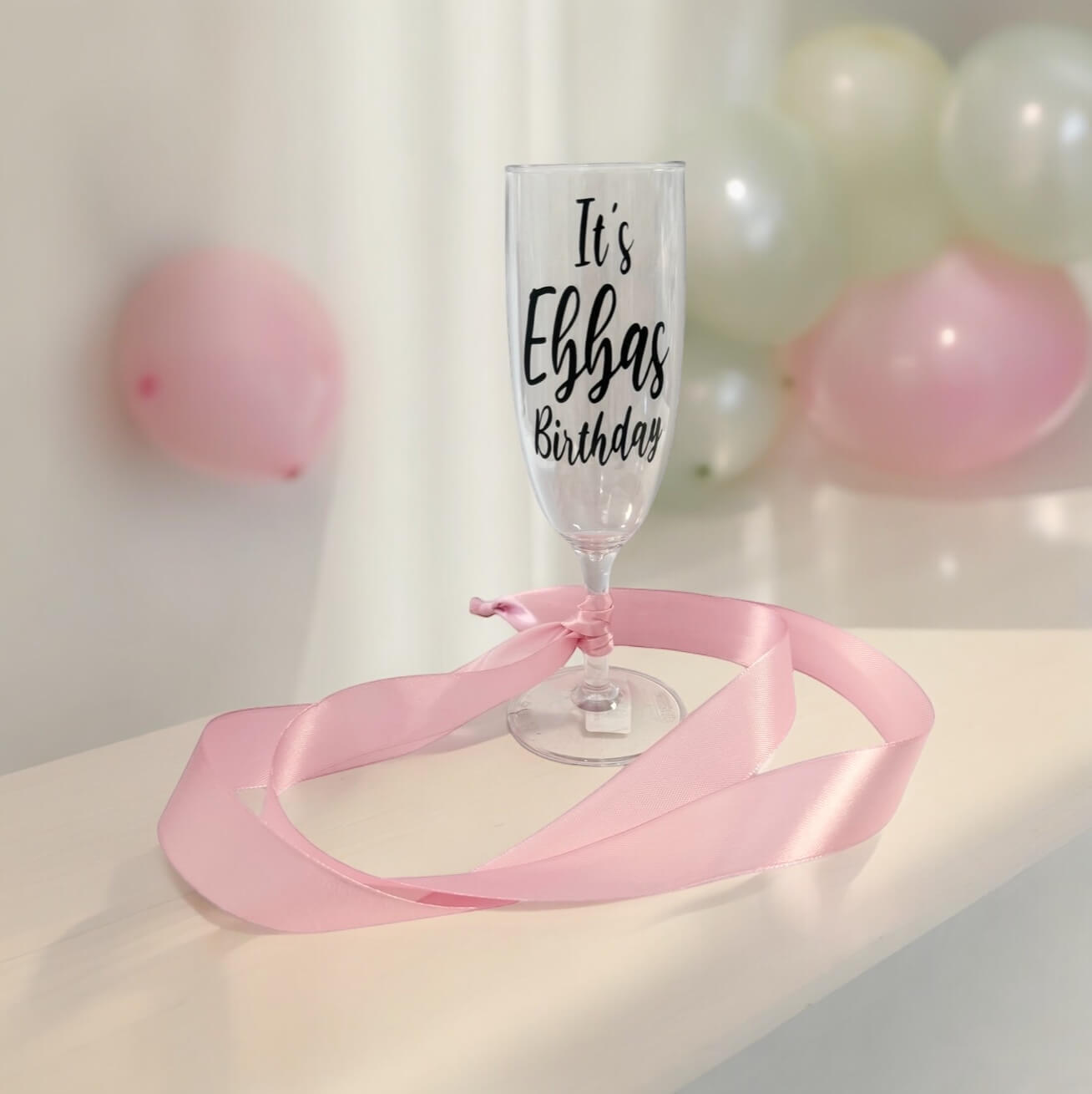 Champagneglas - Valfritt namn - Födelsedag