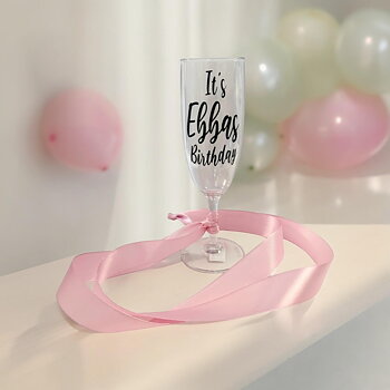 Champagneglas - Valfritt namn - Födelsedag