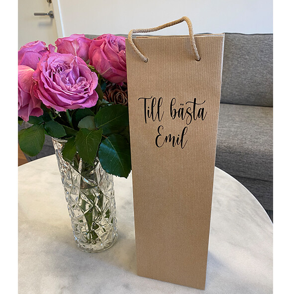 Flaskpåse med namn | "Till bästa" - 2
