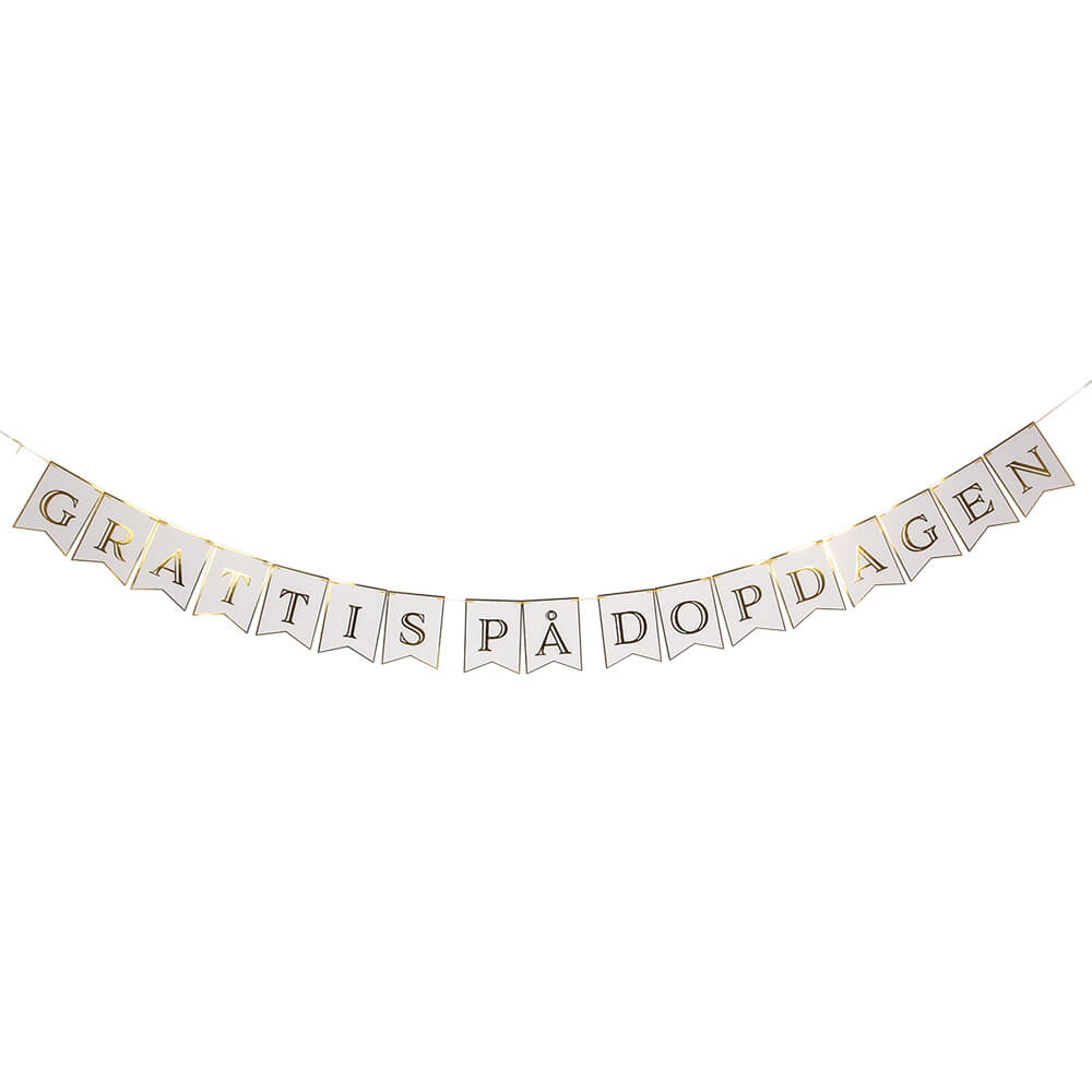 Banner - "Grattis på Dopdagen"