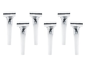 Blåstutor | 6-pack | Silver metallic