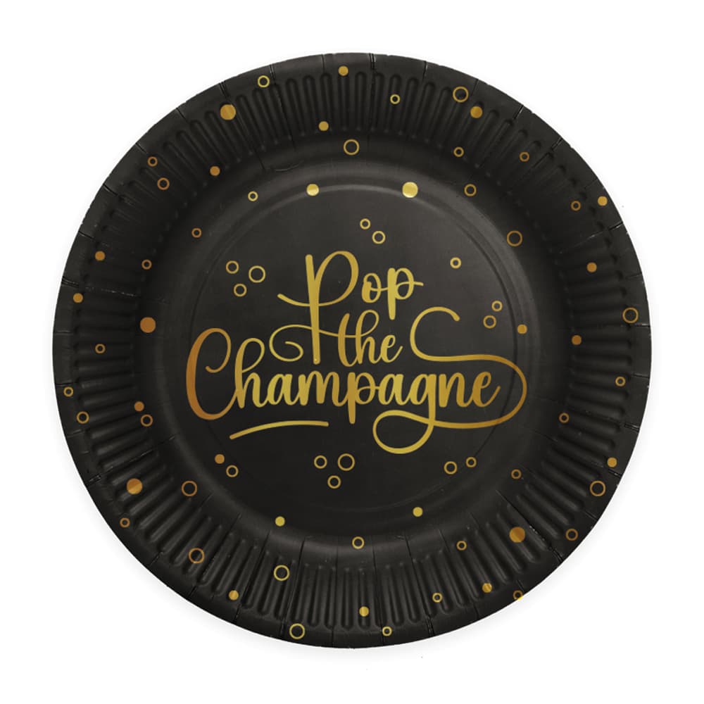 Papperstallrikar - "Pop the champagne"