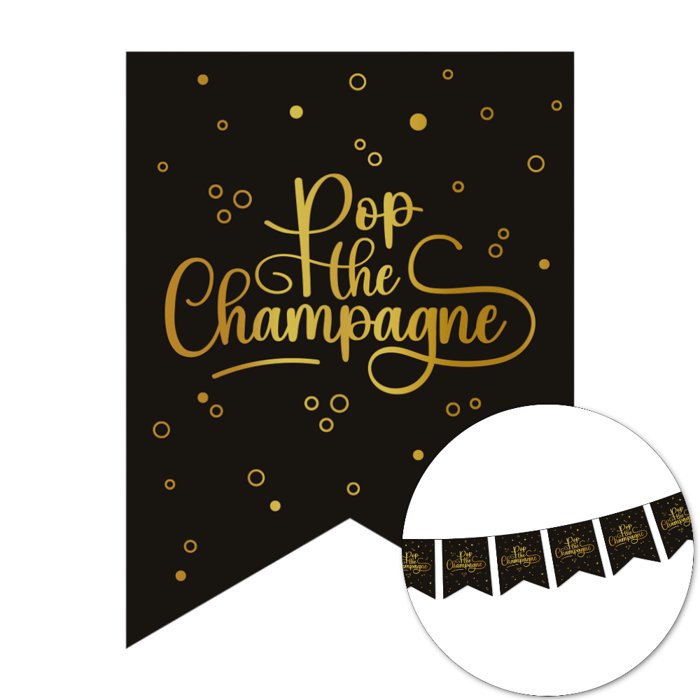 Banner - "Pop the champagne"