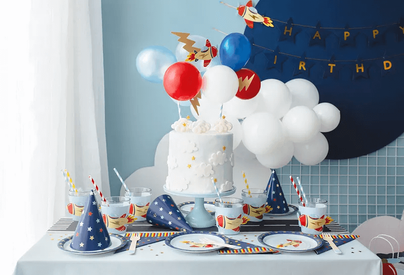 Cake topper - Flygplan och miniballonger -1