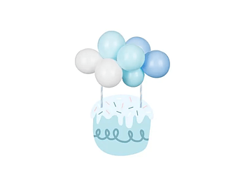 Cake topper moln - Miniballonger - Blå -1