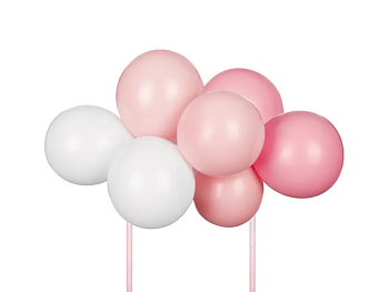 Cake topper moln - Miniballonger - Rosa