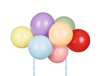 Cake topper moln - Miniballonger - Regnbåge