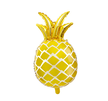 Folieballong - Ananas - Guld
