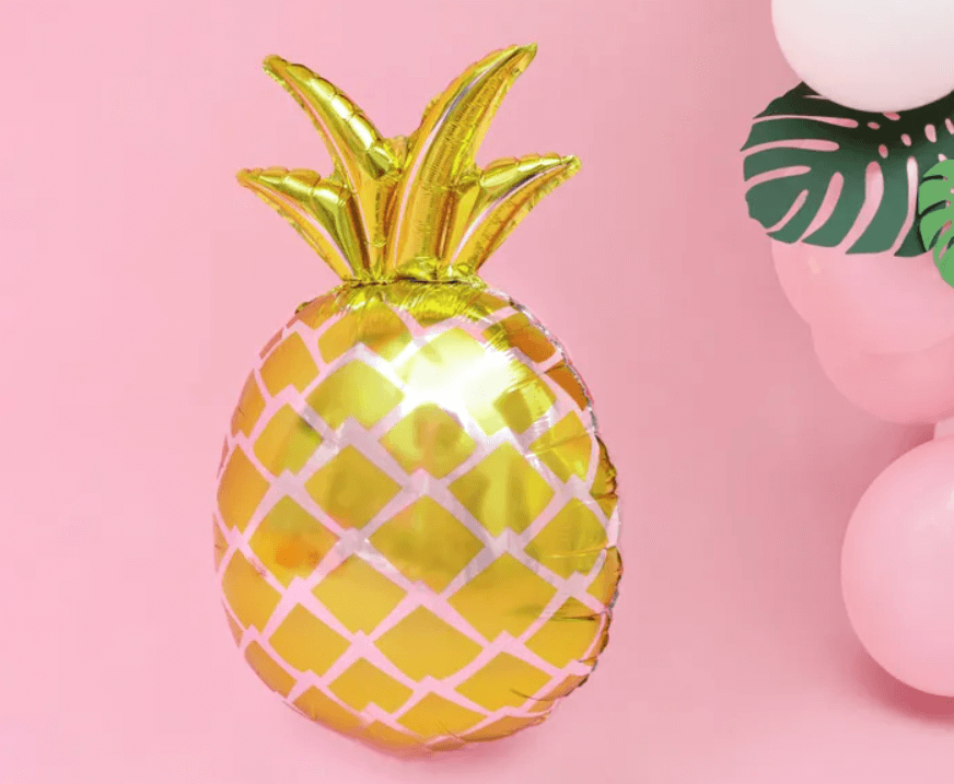 Folieballong - Ananas - Guld -1