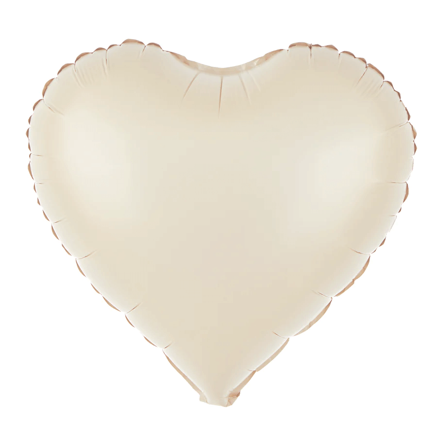 Folieballong Hjärta - Cream