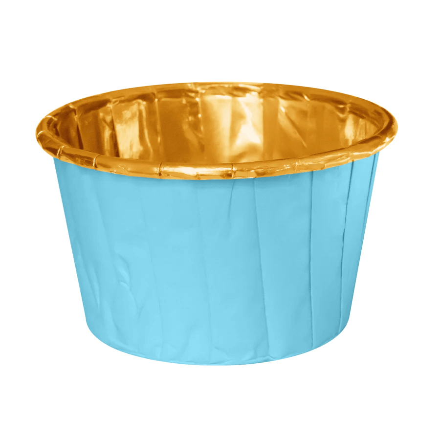 Muffinsformar- Blå och guld