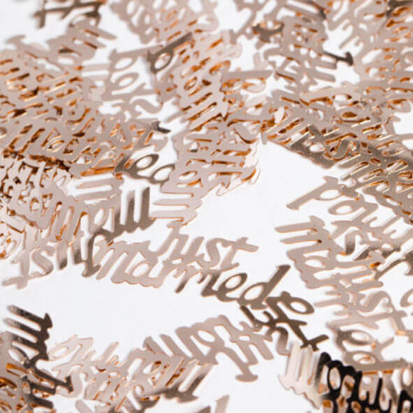 Konfetti "Just married" - Metallic rosé 