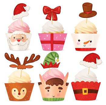 Cupcake wrapper & Picks - Jul