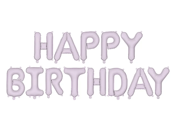 Ballonggirlang "Happy Birthday" | Ljuslila
