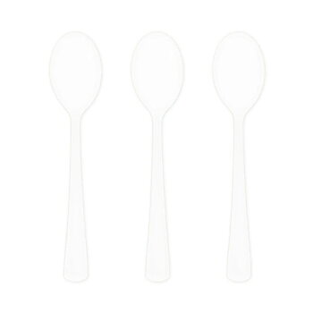 Plastbestick - Vit (18-pack)