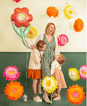 Folieballong - Somrig blomma -1
