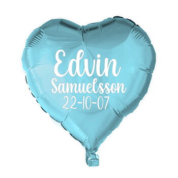 Ballong med valfritt namn, efternamn och datum - Dop
