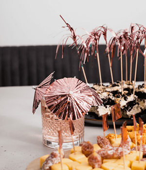 Tandpetare Parasoll - Rosé -1